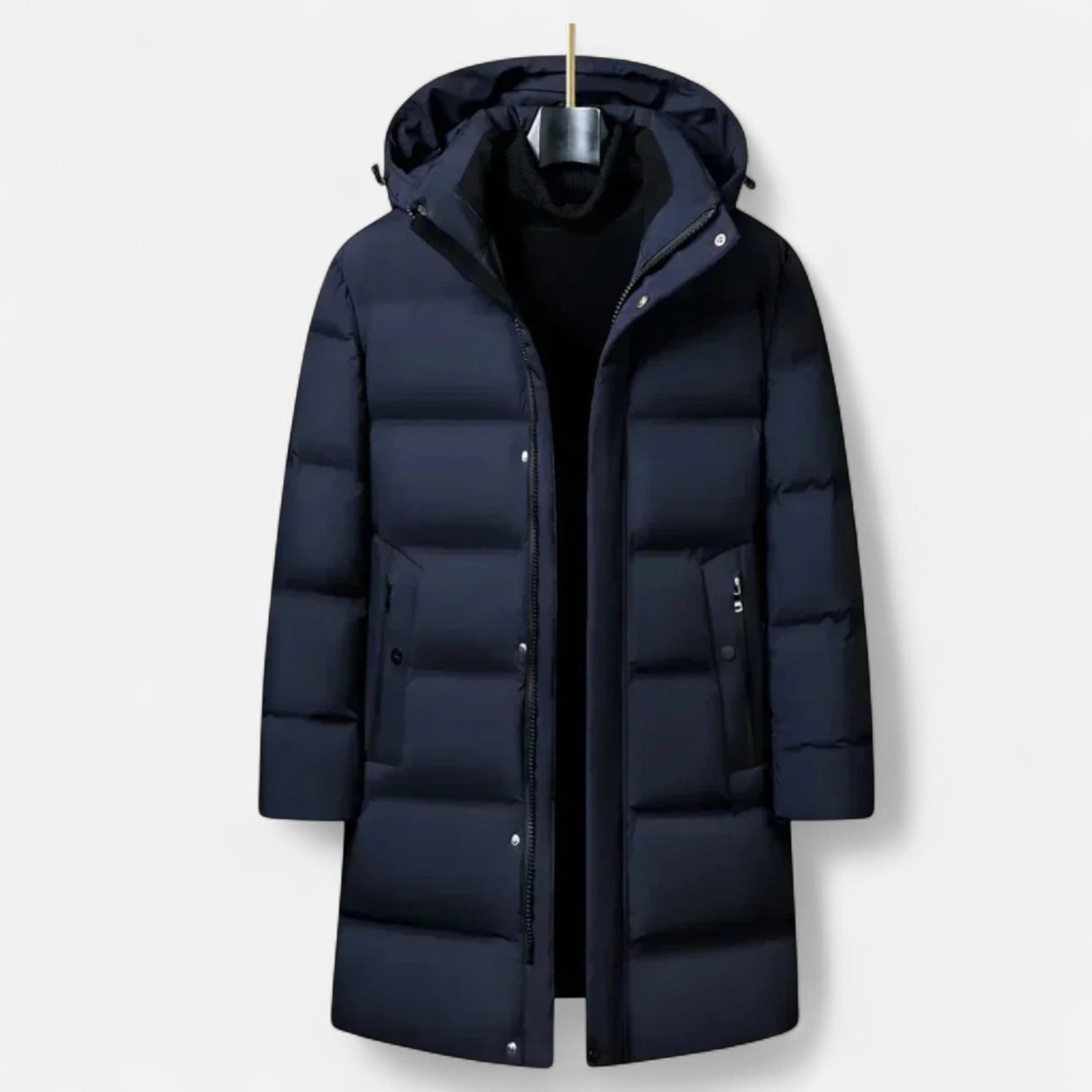 Santiago | Parka Impermeable Negra para Hombre con Capucha Aislante para Invierno - Noa Lagos